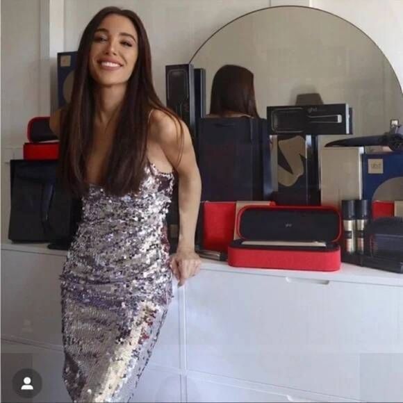 SILVER STRAPPY SEQUIN DRESS ZARA - Picture 8 of 16